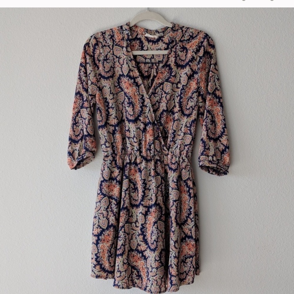 Classy cocktail paisley print dress